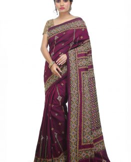 Hand Crafted Bangalore Silk Saree