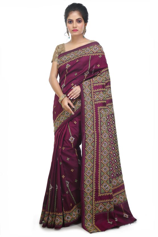 Hand Crafted Bangalore Silk Saree