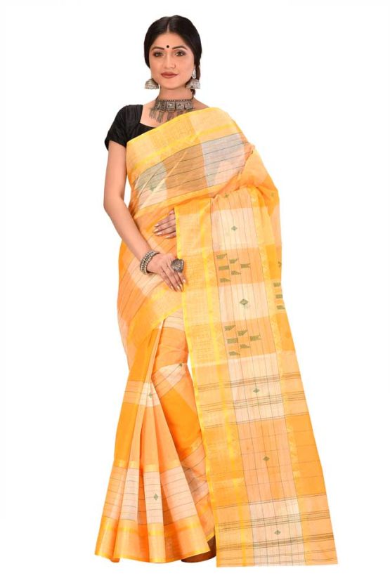 thecrazylooms-DhaniakhaliCottonSaree-Flavour Of Bengal