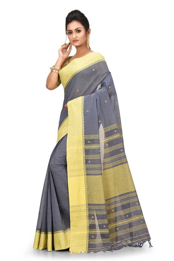 TheCrazylooms-begampur-saree-grey-husk