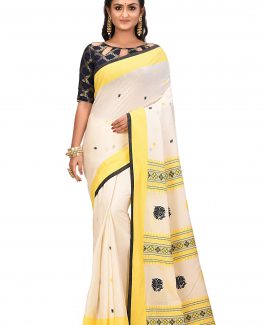 jamdani mercerized cotton saree