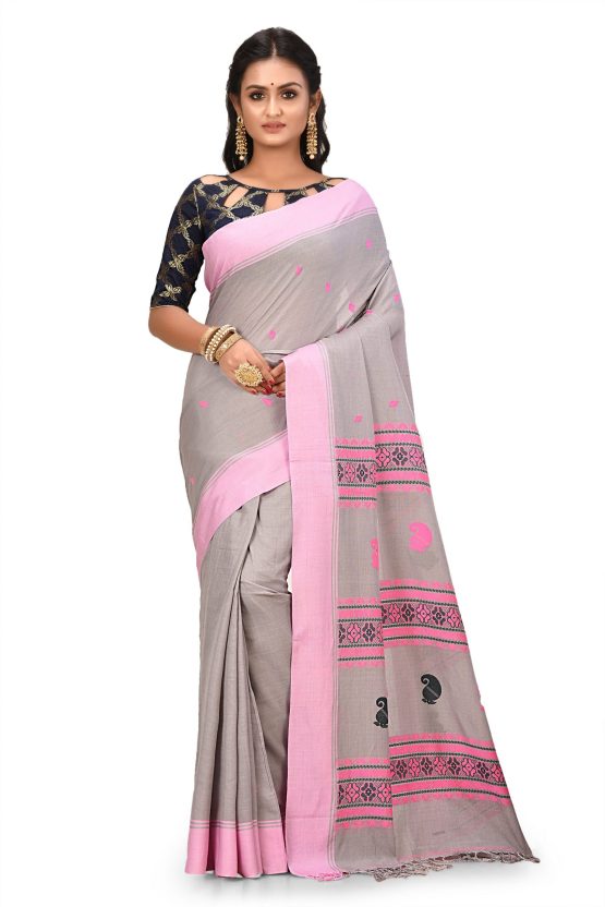 jamdani mercerized cotton saree