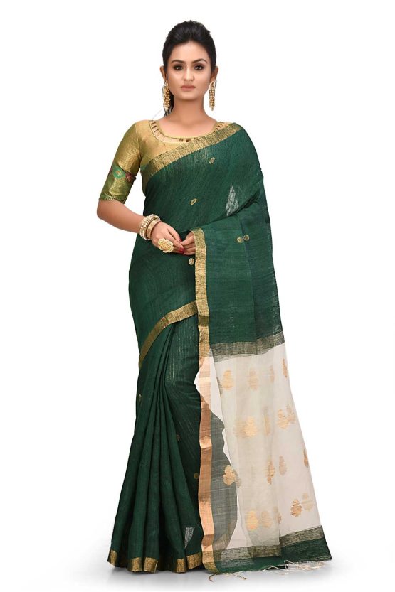 Matka Silk Jamdani Saree