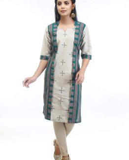 sea green cotton kurti