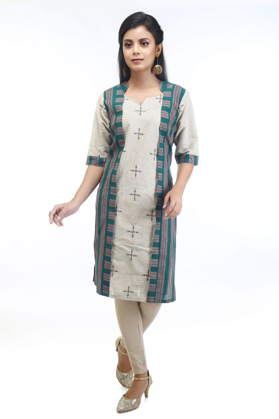 sea green cotton kurti