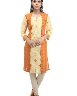 Orange Cotton Kurti