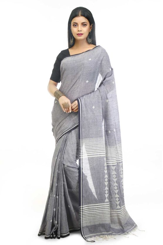 jamdani handspun cotton saree