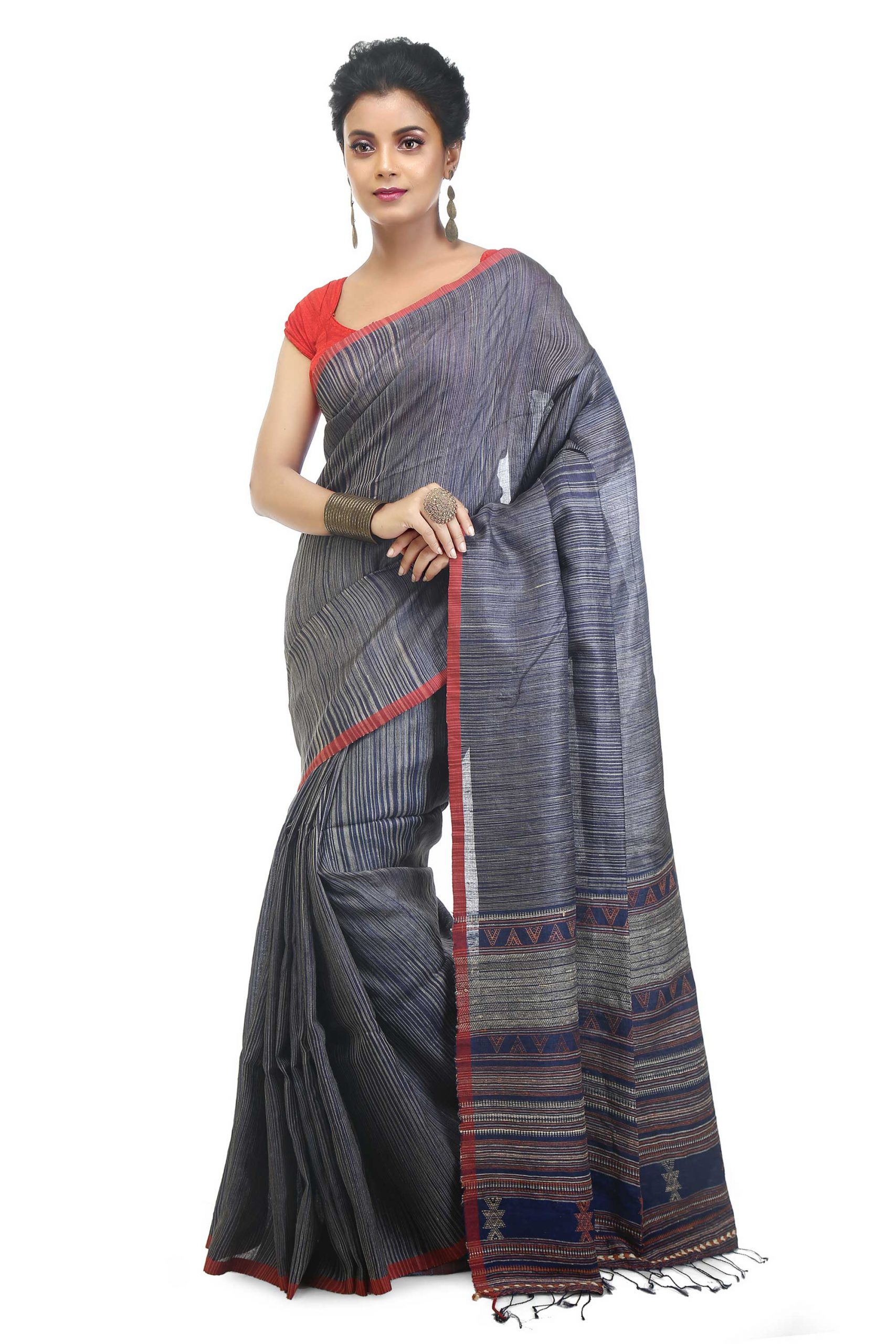Trishana Bhujodi Cotton Saree - Medium Assorted