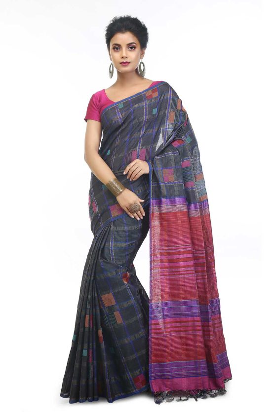 Jamdani Tussar Saree