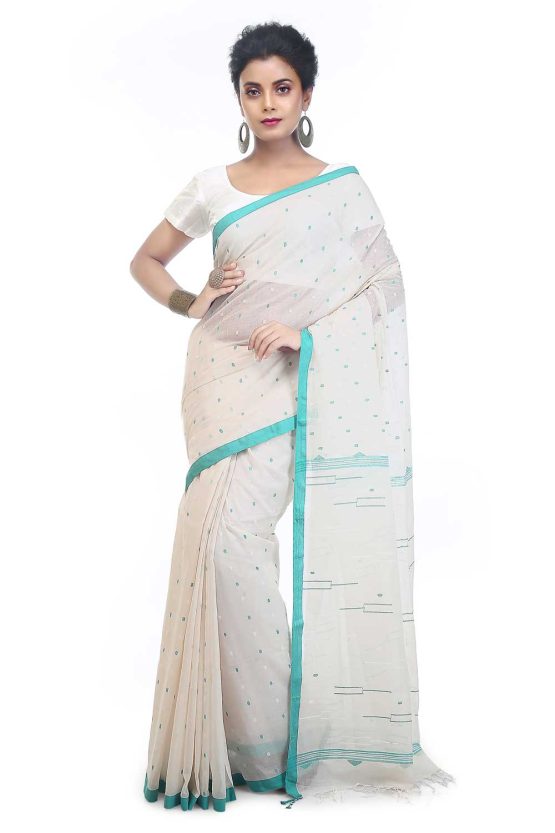 Jamdani muslin saree