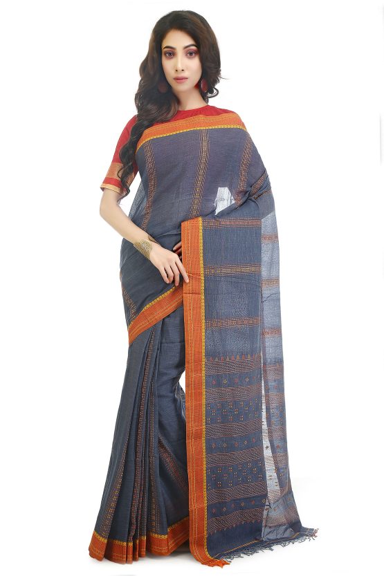 Bhujodi Handspun Cotton Saree