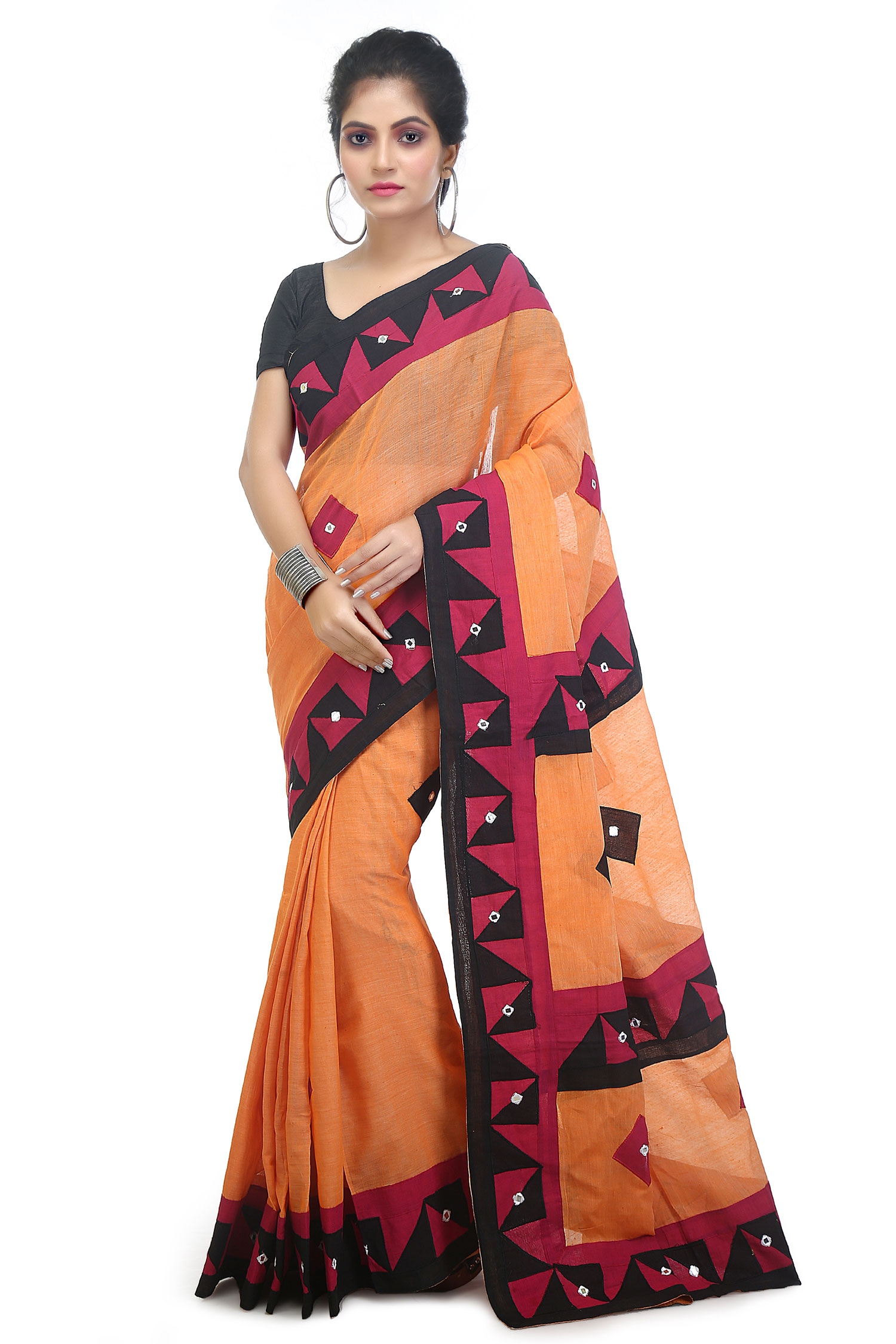 Handcrafted Applique saree