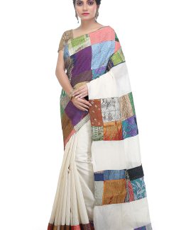 khadi kantha work saree