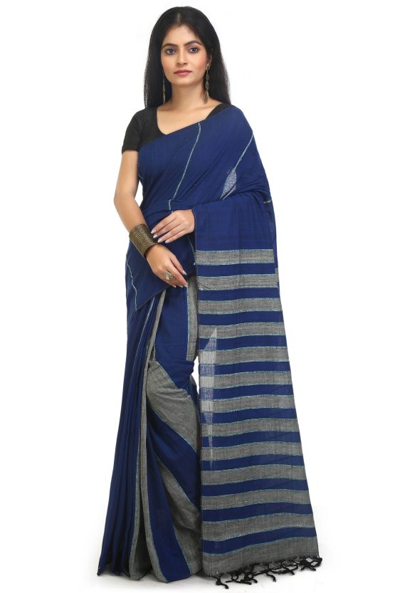 khesh cotton saree-Grey Fantasy