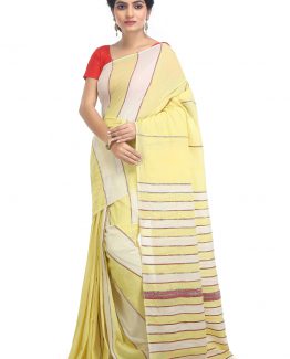 Birbhum Khes Cotton Saree-Maple Leaves