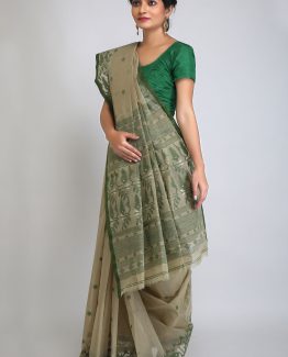 Jamdani Saree-Dry Leaf