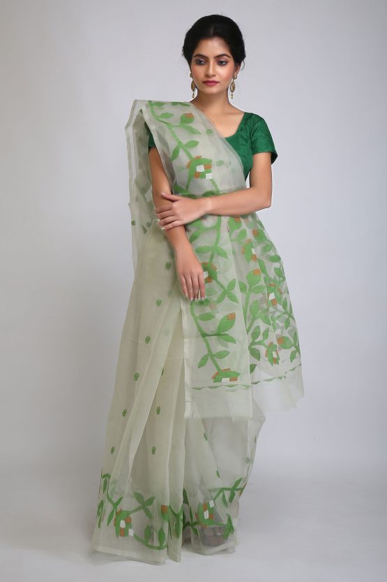 Jamdani Saree-Water Lili