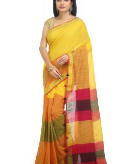 Fulia Cotton Saree-Lemon Cake