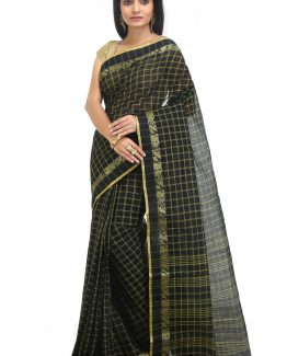 Tangail Cotton Saree-Black Cat