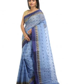 Tangail Cotton Saree-Sky In Rain