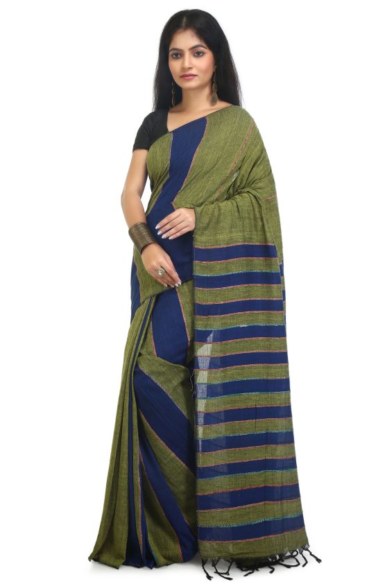 Khesh Cotton Saree-Glory Of Green