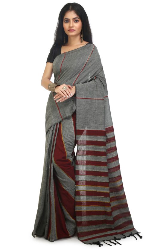 Khesh Cotton Saree-Graycie