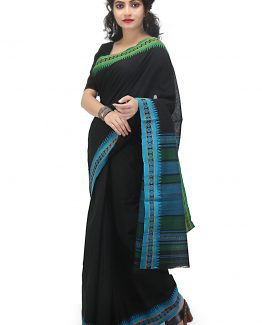 Dhaniakhali Cotton Saree-Exotic Black