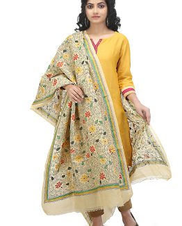 Pure Tushar Nakshi Kantha Dupatta