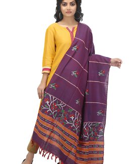 Pure Cotton Nakshi Kantha Dupatta