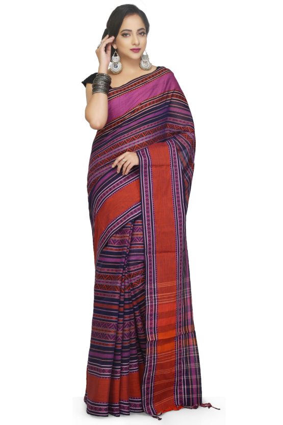 Dhaniakhali Cotton Saree-Khajoor