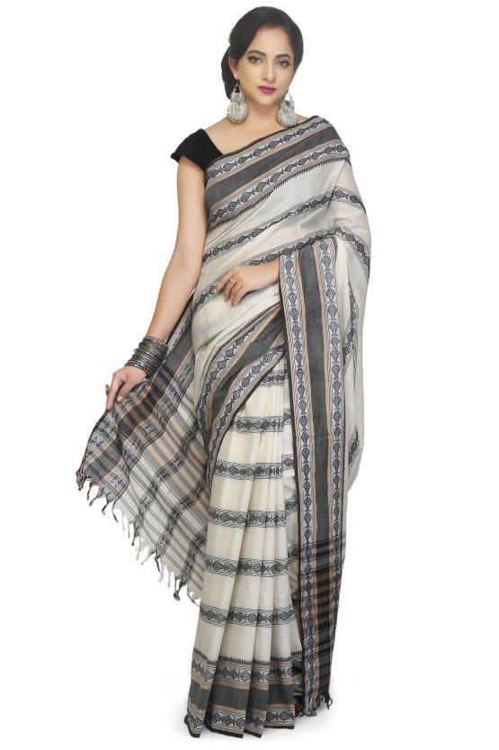 Dhaniakhali Cotton Saree-Kalava