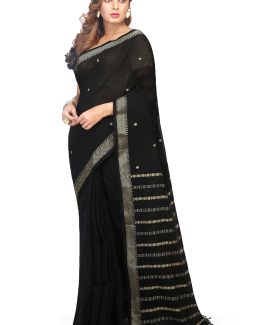 Fulia Cotton Saree-Cloud