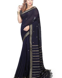 Fulia Cotton Saree-Midnight Dream